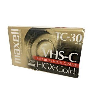 Maxell VHS-C HGX-GOLD TC-30 Video Camcorder VIDEOCASSETTE TAPE Brand New, Sealed